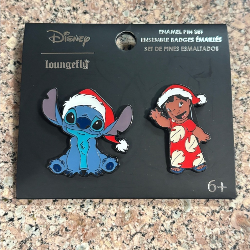 Loungefly Disney Lilo & Stitch Santa Hat Pin Mele Kalikimaka